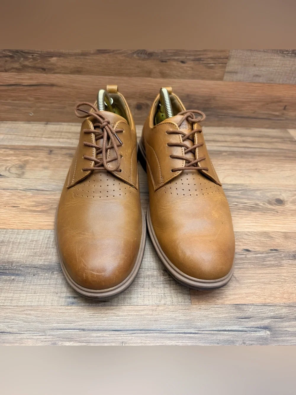 Amberjack The Original men size 9.5 Leather Casual Dress Shoe Chestnut